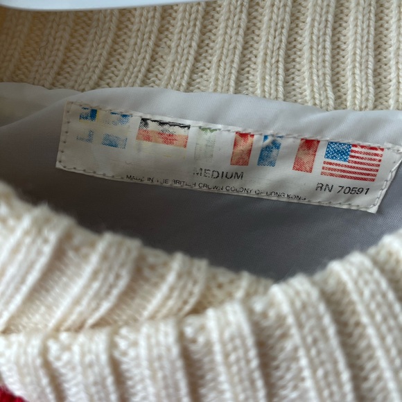 Vintage Colourful Wool Blend Sweater Made in Hong Kong - Picture 3 of 6